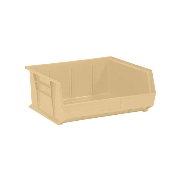 Bsc Preferred 14 3/4 x 16-1/2 x 7'' Ivory Plastic Stack & Hang Bin Boxes, 6PK BUY00014957 - main